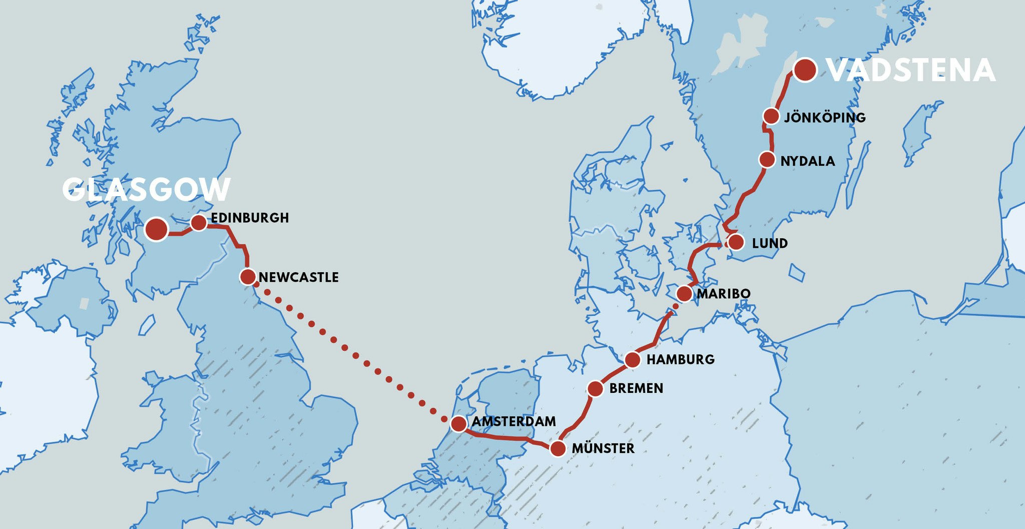 Karta över Pilgrim's walk for future